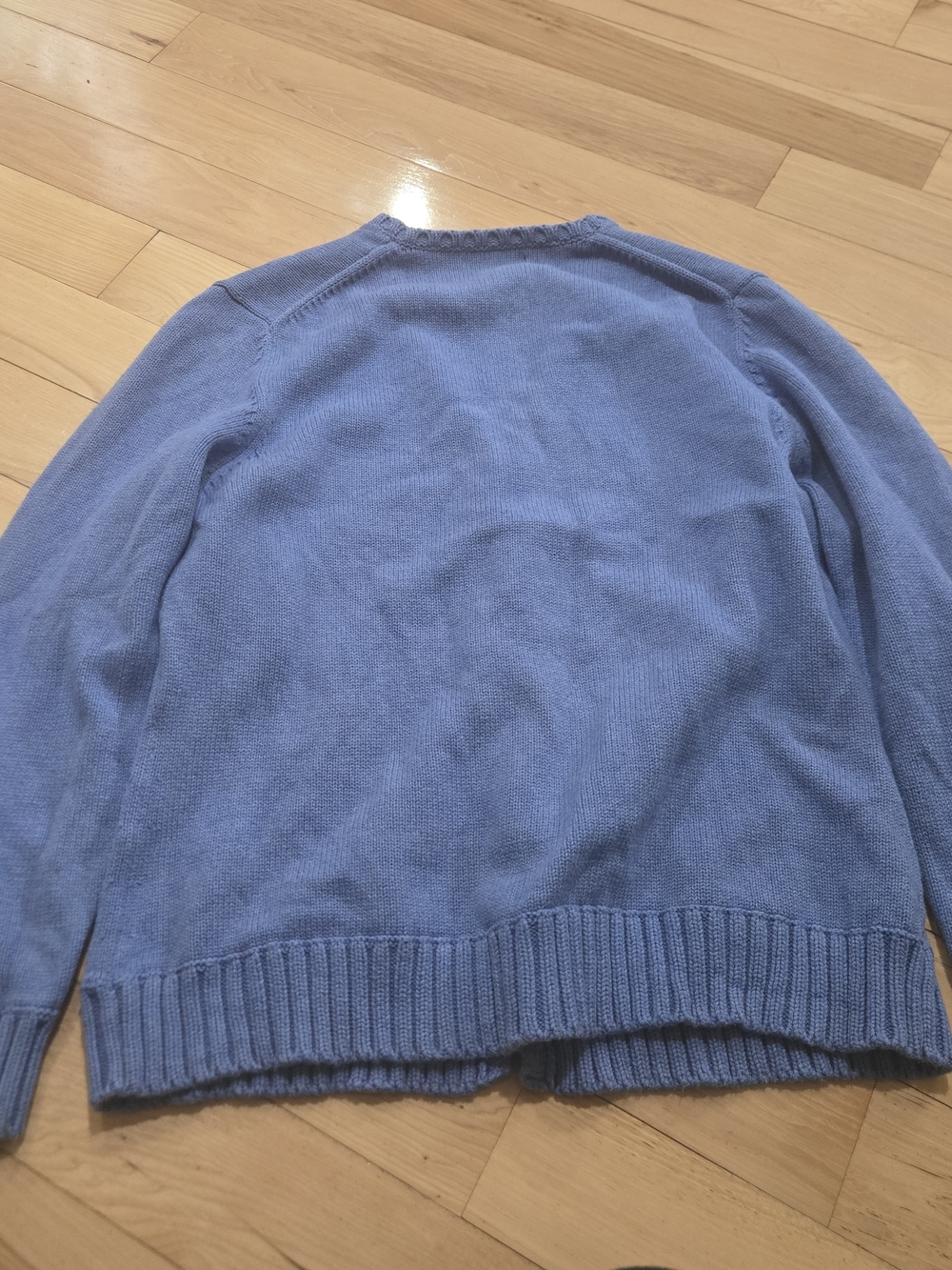 VTG Lands' End Heavy Drifter Cotton Cardigan Large - Picture 9 of 9